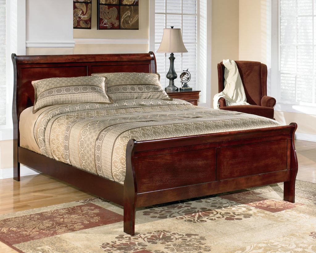 Alisdair King Sleigh Bed in Reddish Brown, alternate view 7