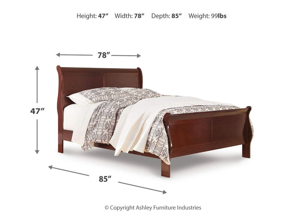 Alisdair King Sleigh Bed with Mirrored Dresser dimensions