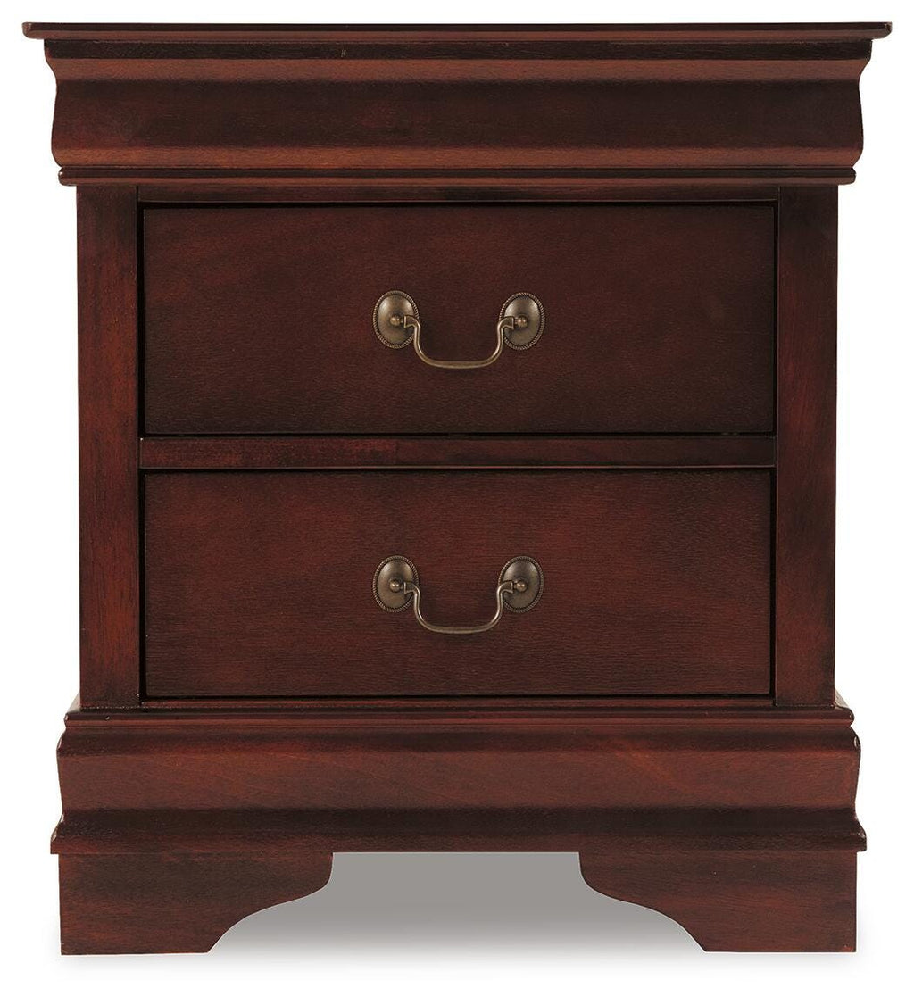 Alisdair Nightstand in Reddish Brown, front view