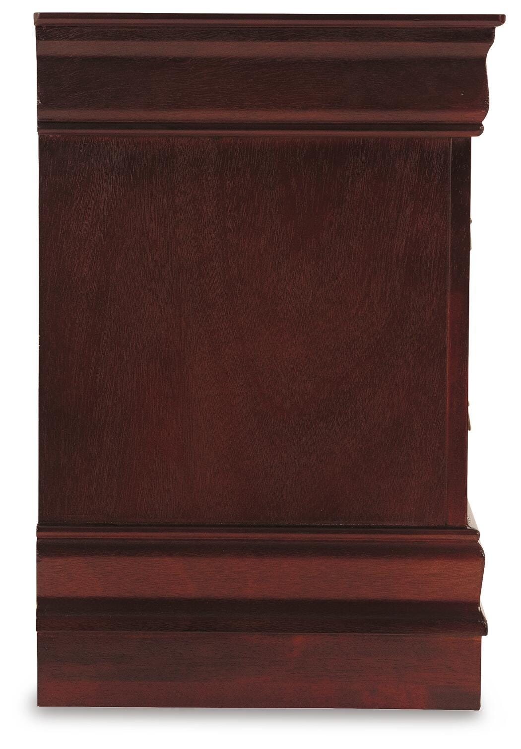 Alisdair Nightstand in Reddish Brown, side view
