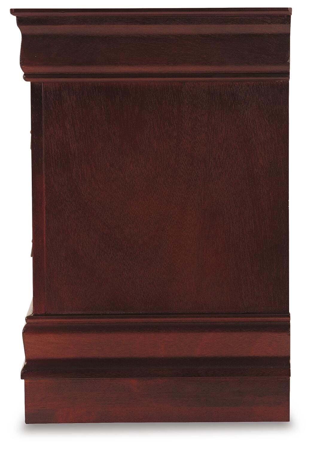 Alisdair Nightstand in Reddish Brown, side view