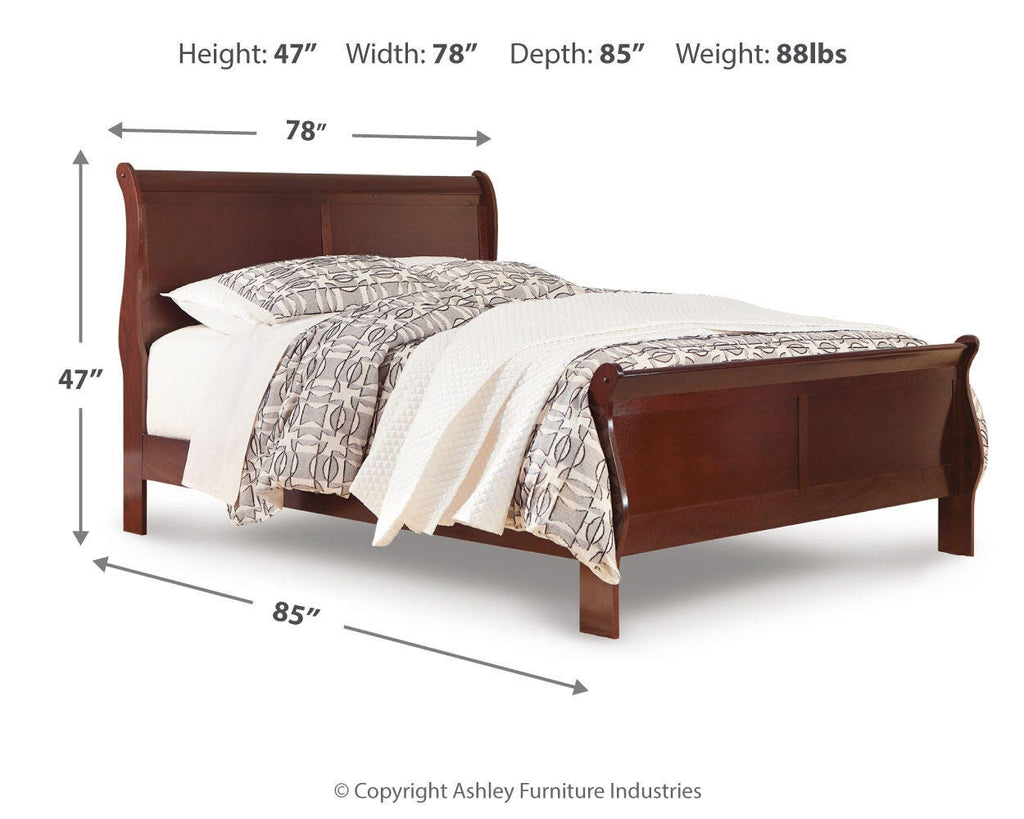 Alisdair King Sleigh Bed in Reddish Brown, alternate view 5