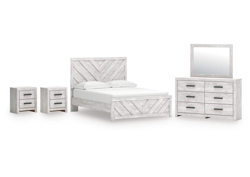 Cayboni Queen Panel Bed, Dresser, Mirror and 2 Nightstands