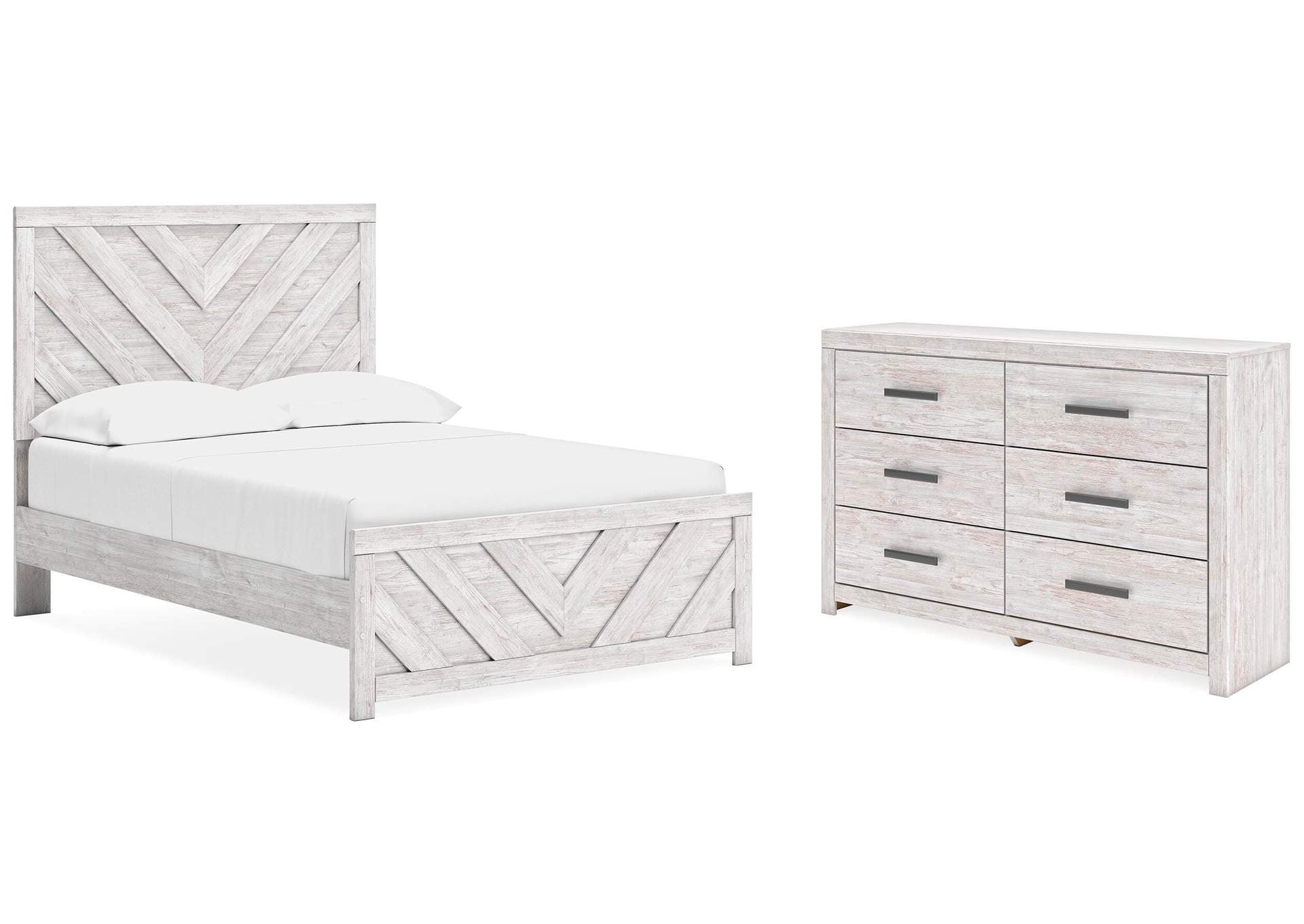 Cayboni Full Panel Bed with Dresser