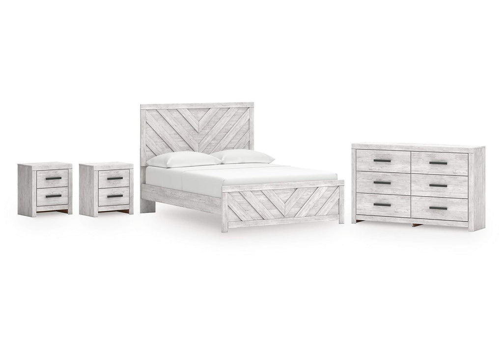 Cayboni Queen Panel Bed, Dresser and 2 Nightstands