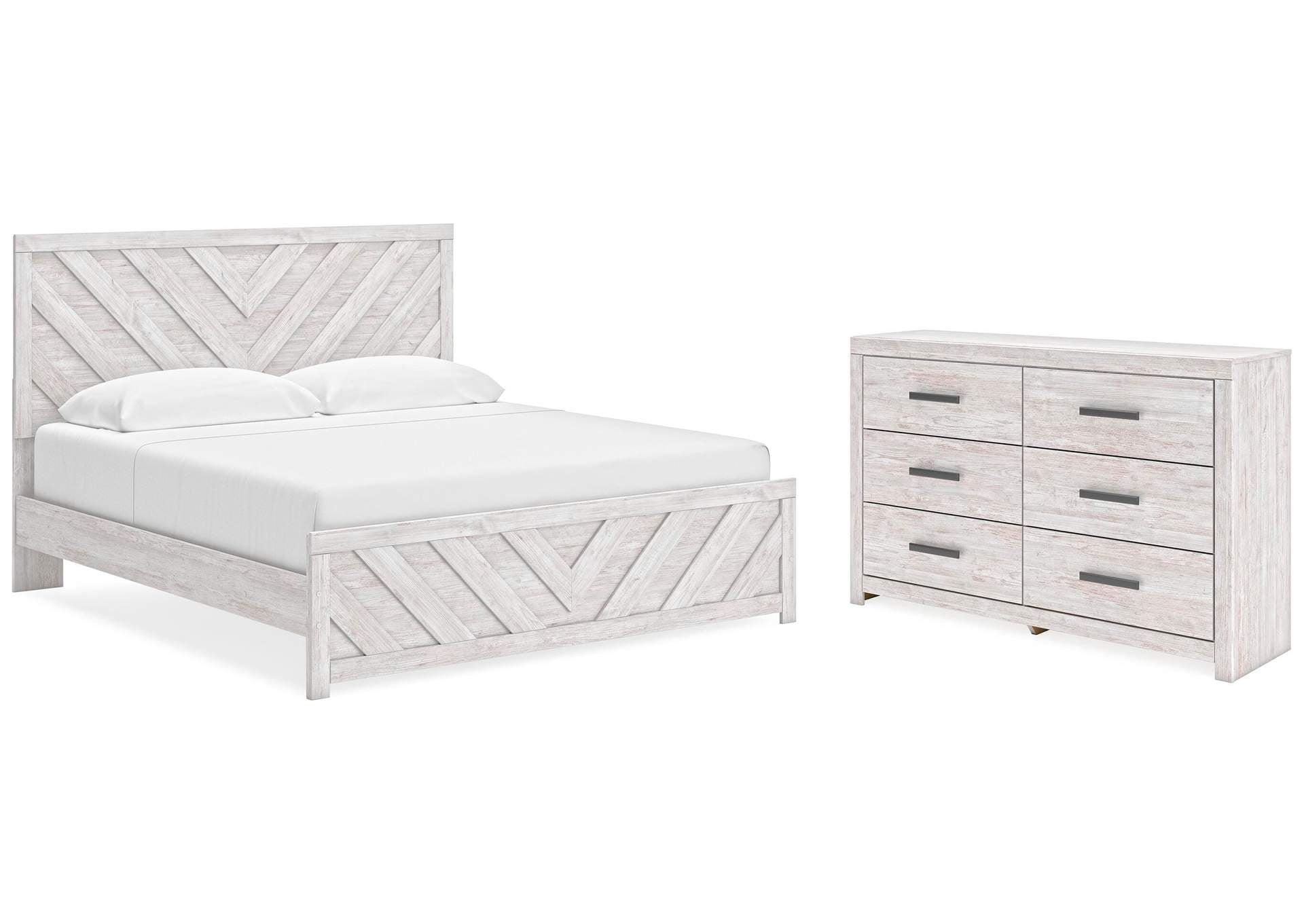 Cayboni King Panel Bed with Dresser