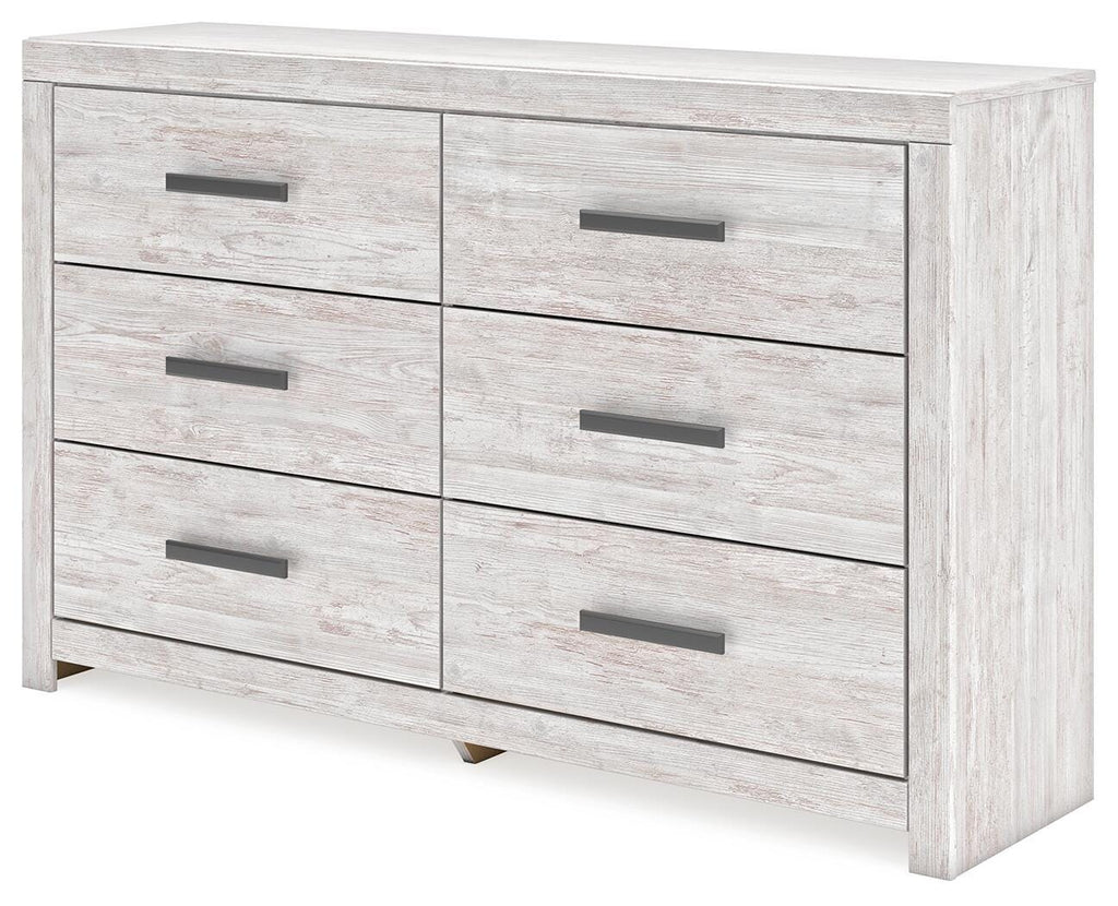 Cayboni Dresser in Whitewash, angle view