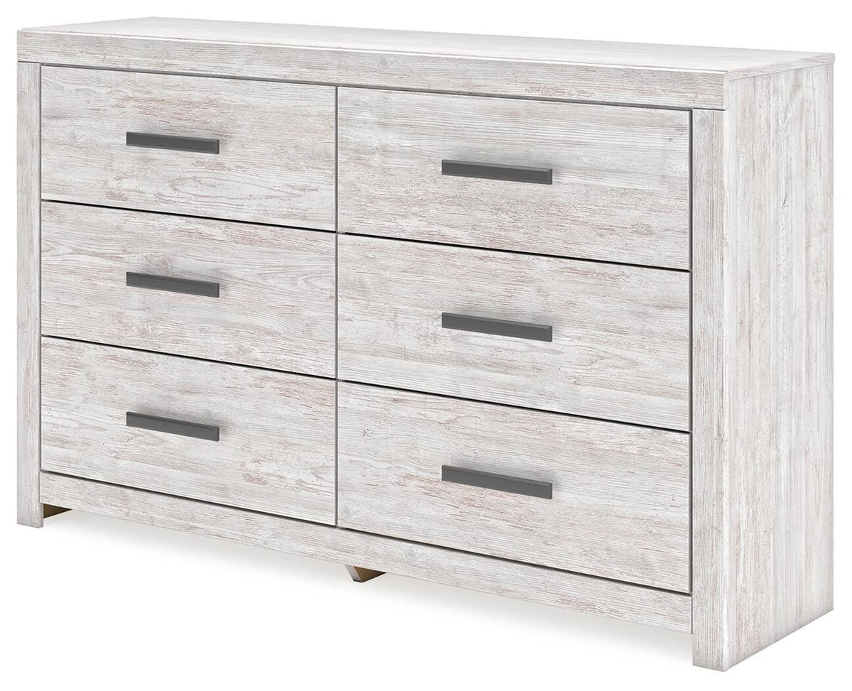 Cayboni Dresser in Whitewash, angle view