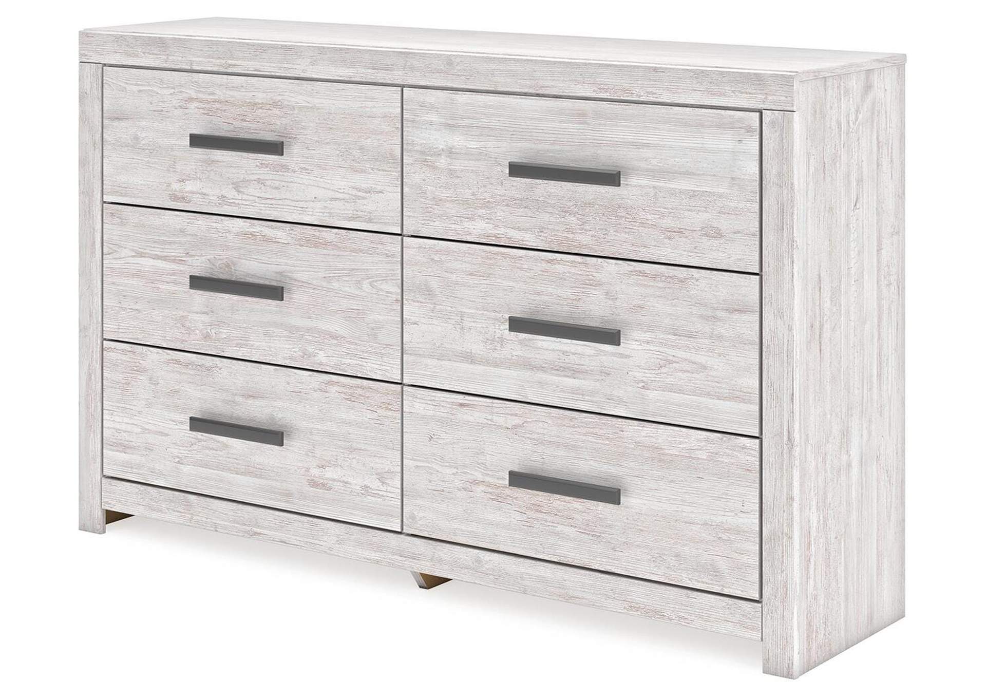 Cayboni Twin Panel Bed, Dresser and 2 Nightstands angled view