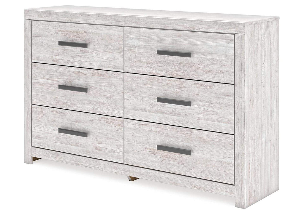 Cayboni Queen Panel Bed with Dresser angled view
