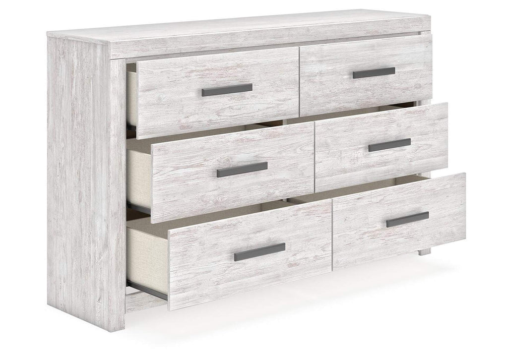 Cayboni Full Panel Bed with Dresser angled view