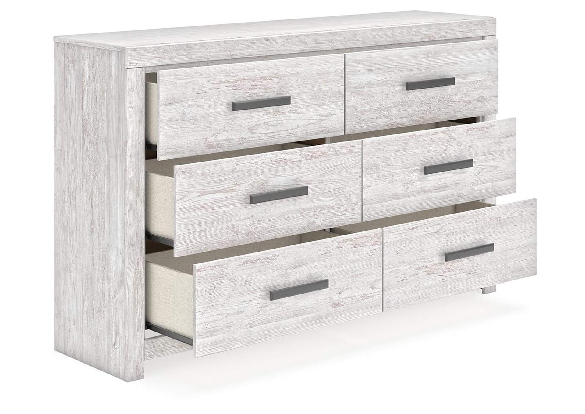 Cayboni Full Panel Bed with Dresser angled view