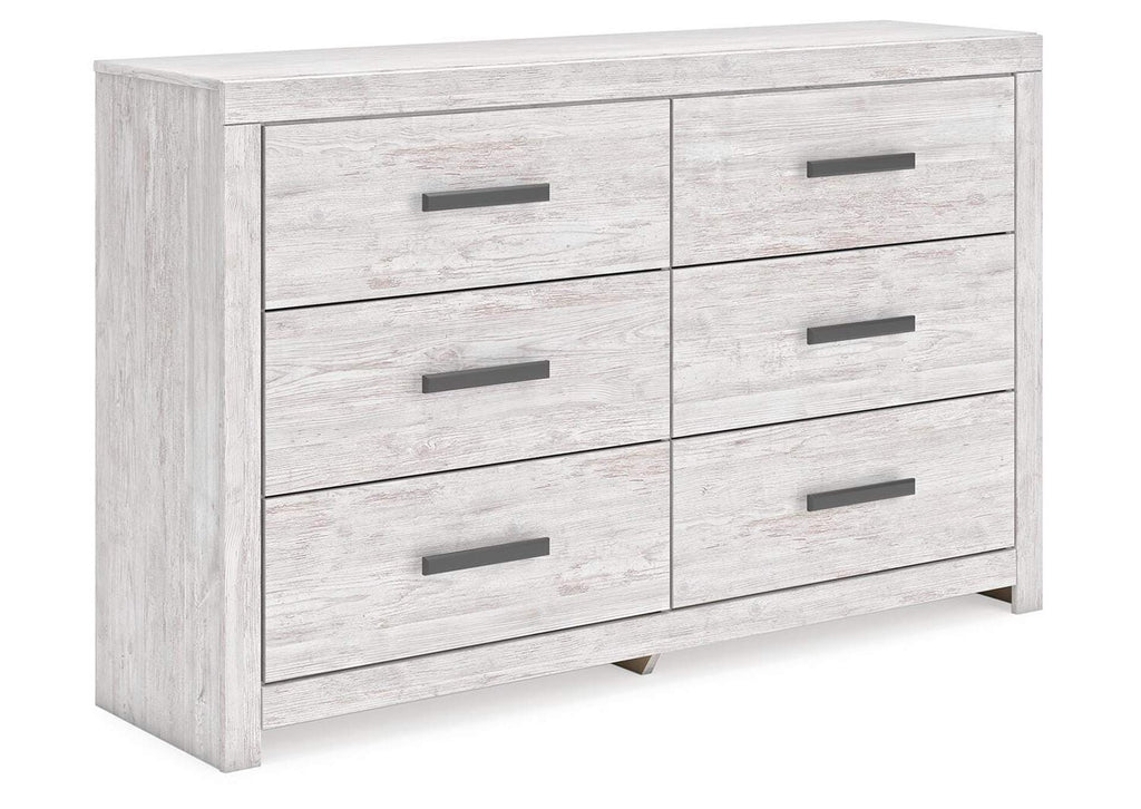 Cayboni Full Panel Bed with Dresser and 2 Nightstands angled view
