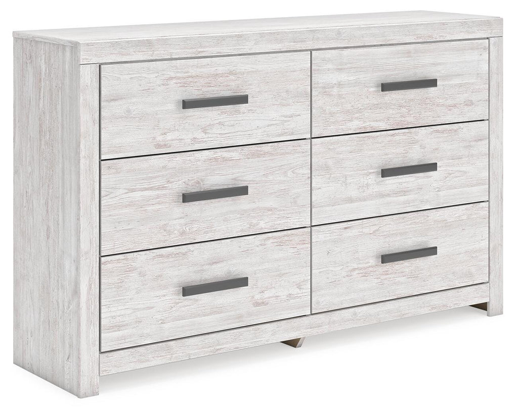 Cayboni Dresser in Whitewash, angle view