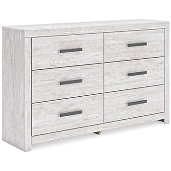 Cayboni Dresser in Whitewash, angle view