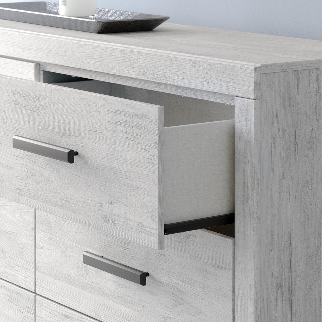Cayboni Dresser in Whitewash, detail view