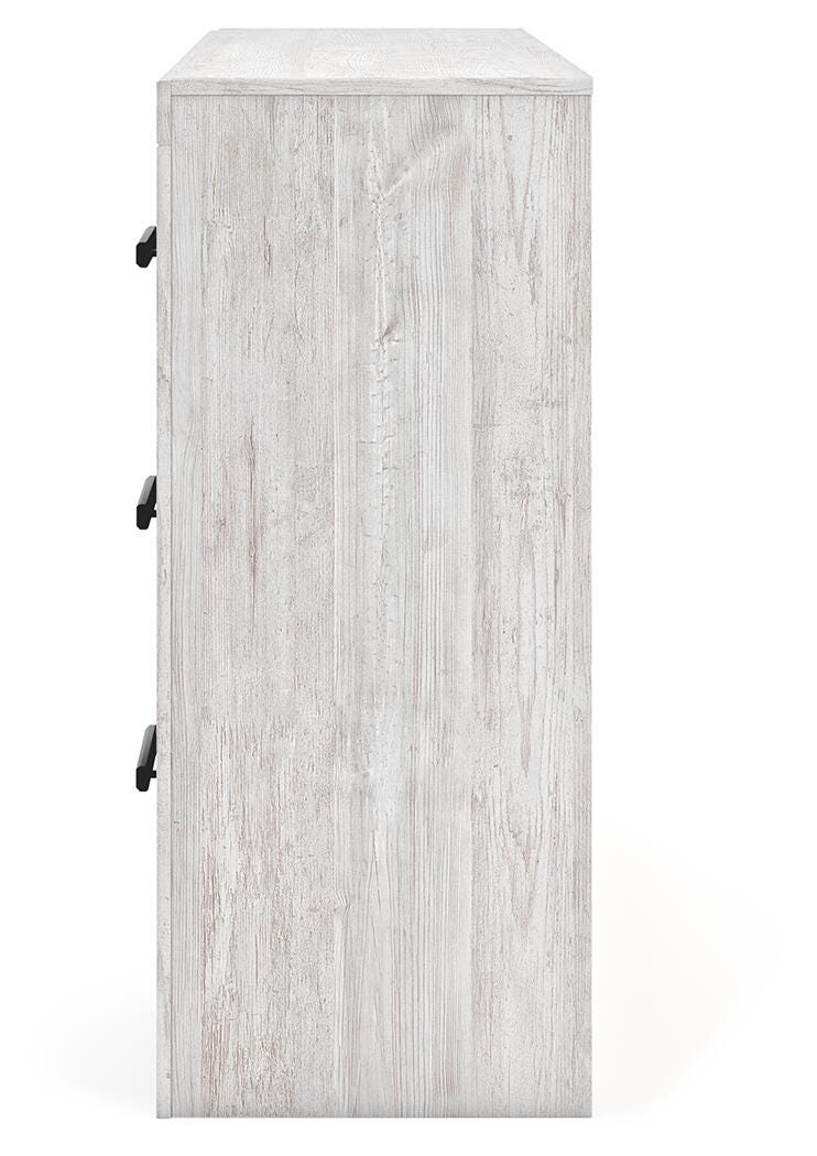 Cayboni Dresser in Whitewash, alternate side view