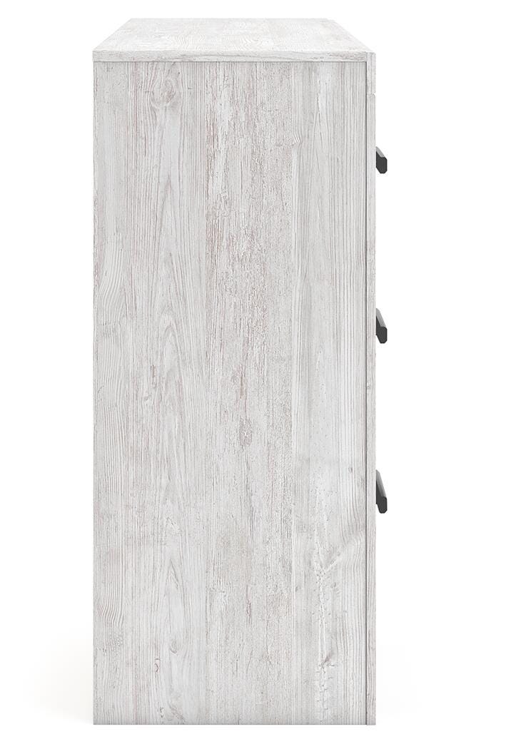 Cayboni Dresser in Whitewash, side view