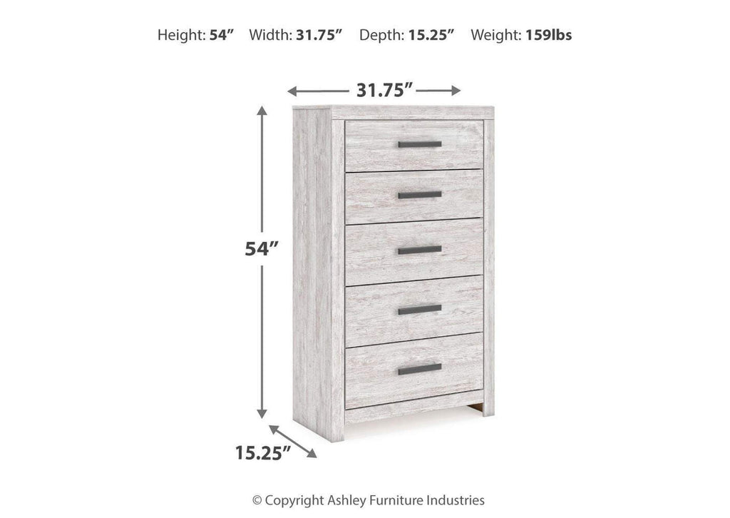 Cayboni Twin Panel Bed with Mirrored Dresser and Chest dimensions