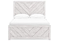 Cayboni Full Panel Bed with Mirrored Dresser and Chest