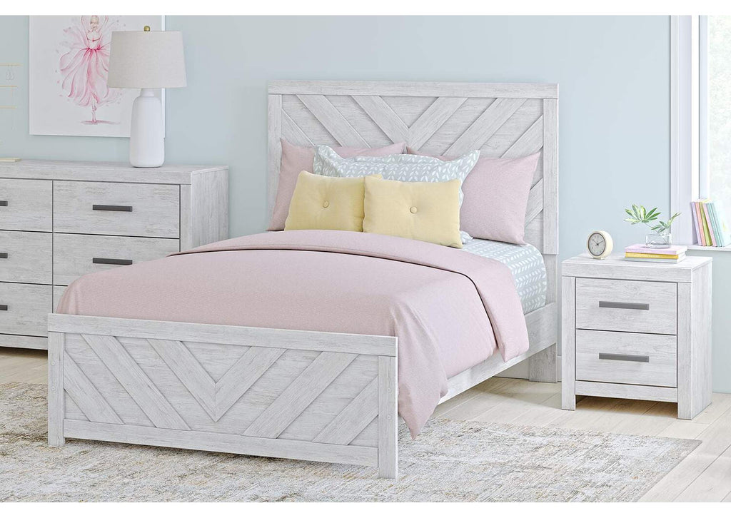 Cayboni Full Panel Bed with Dresser and 2 Nightstands