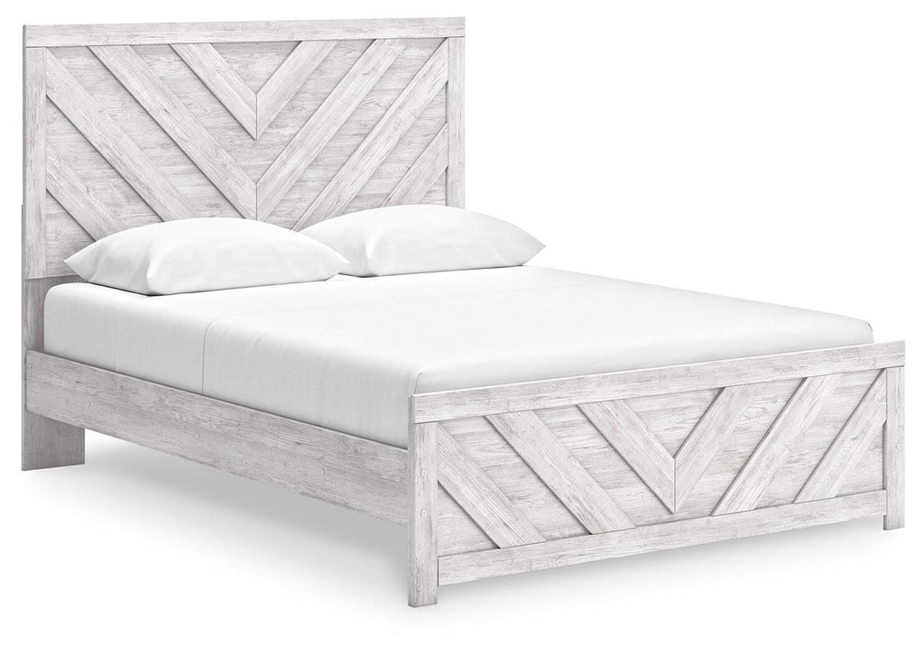 Cayboni Queen Panel Bed with Dresser angled view