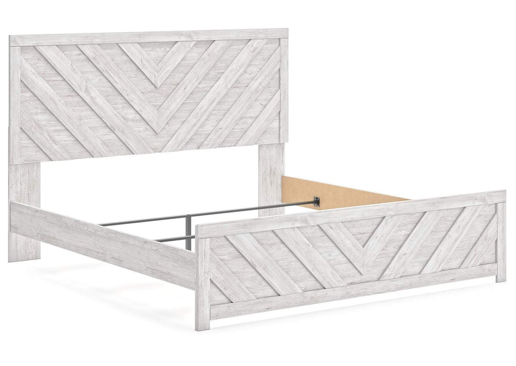 Cayboni King Panel Bed angled view