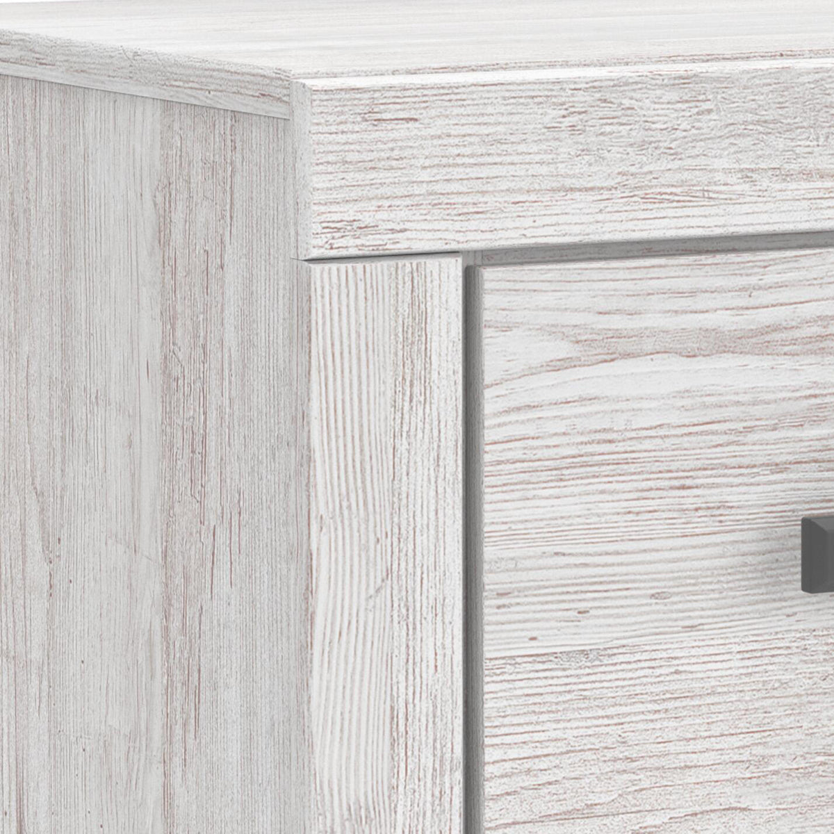 Cayboni Nightstand in Whitewash, detail view