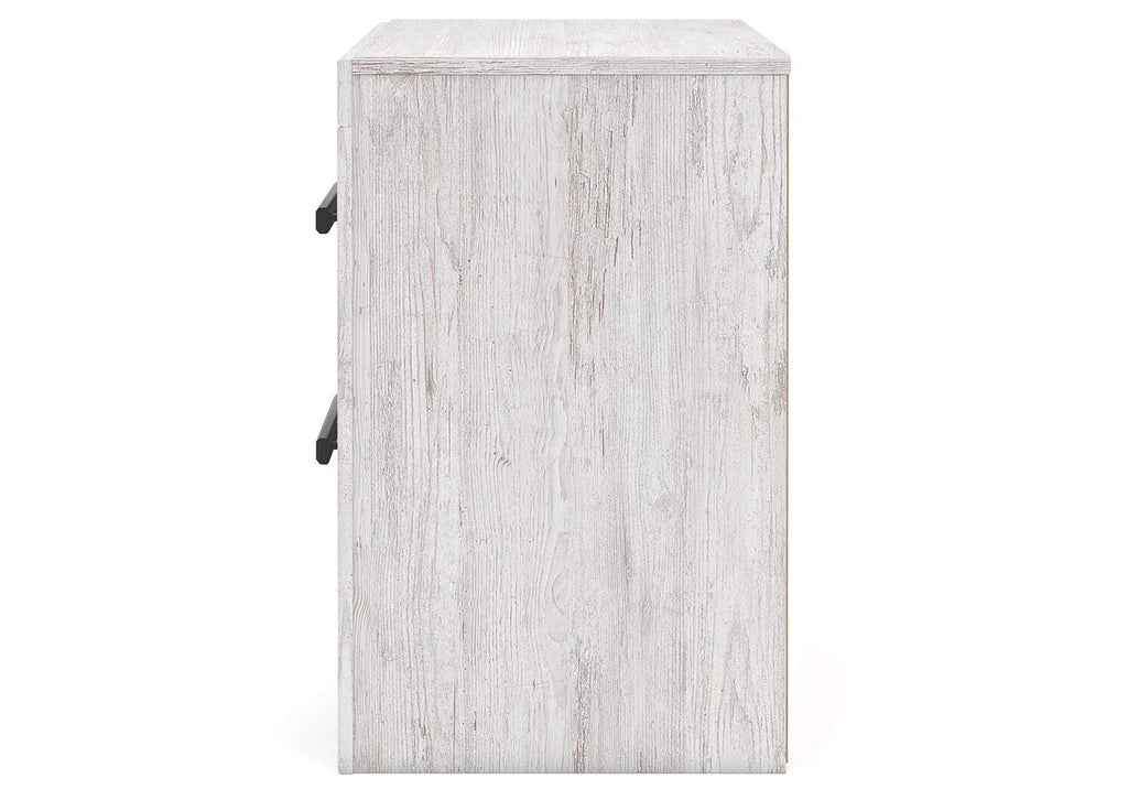 Cayboni Full Panel Bed with Nightstand side view