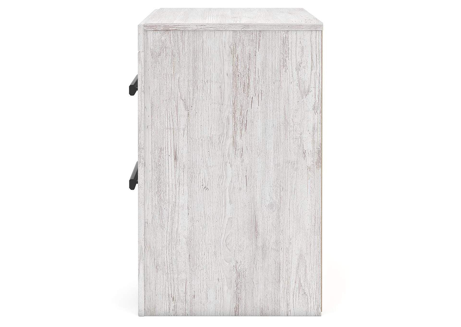 Cayboni Queen Panel Bed with Mirrored Dresser, Chest and Nightstand side view