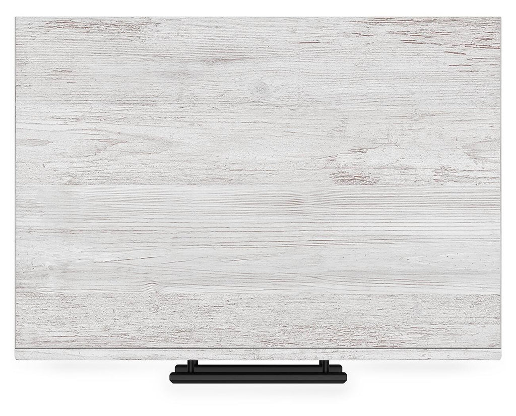 Cayboni Nightstand in Whitewash, top view