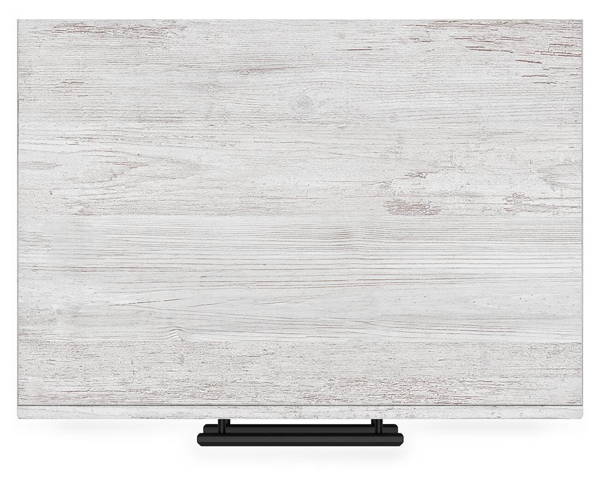 Cayboni Nightstand in Whitewash, top view