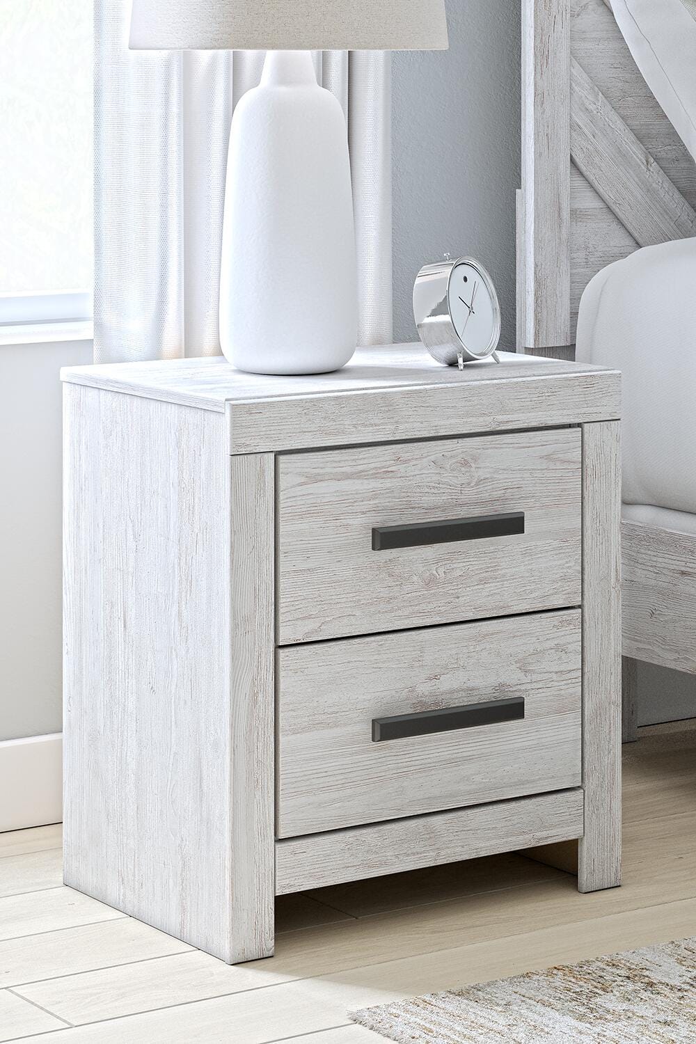 Cayboni Nightstand in Whitewash, alternate view 3
