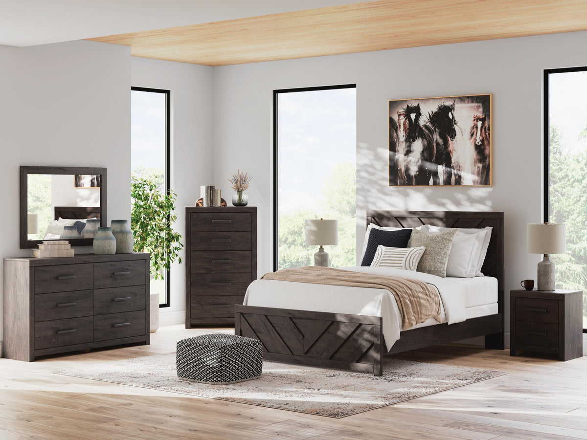 Prendonea Queen Panel Bed in Charcoal, alternate view 11