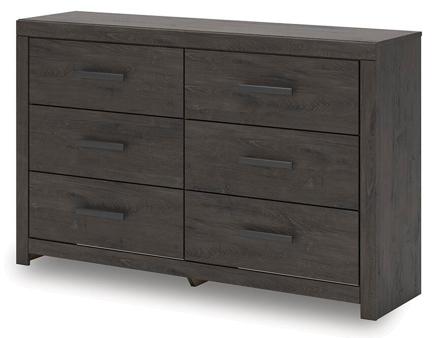 Prendonea Dresser in Charcoal, angle view