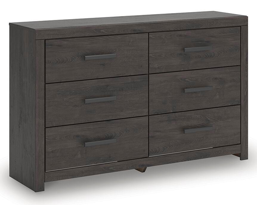 Prendonea Dresser in Charcoal, angle view