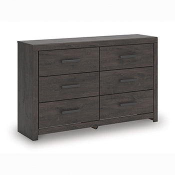 Prendonea Dresser in Charcoal, angle view