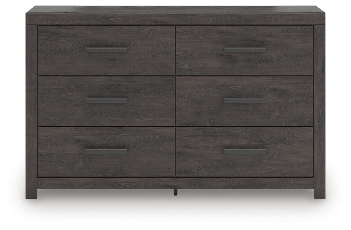 Prendonea Dresser in Charcoal, front view