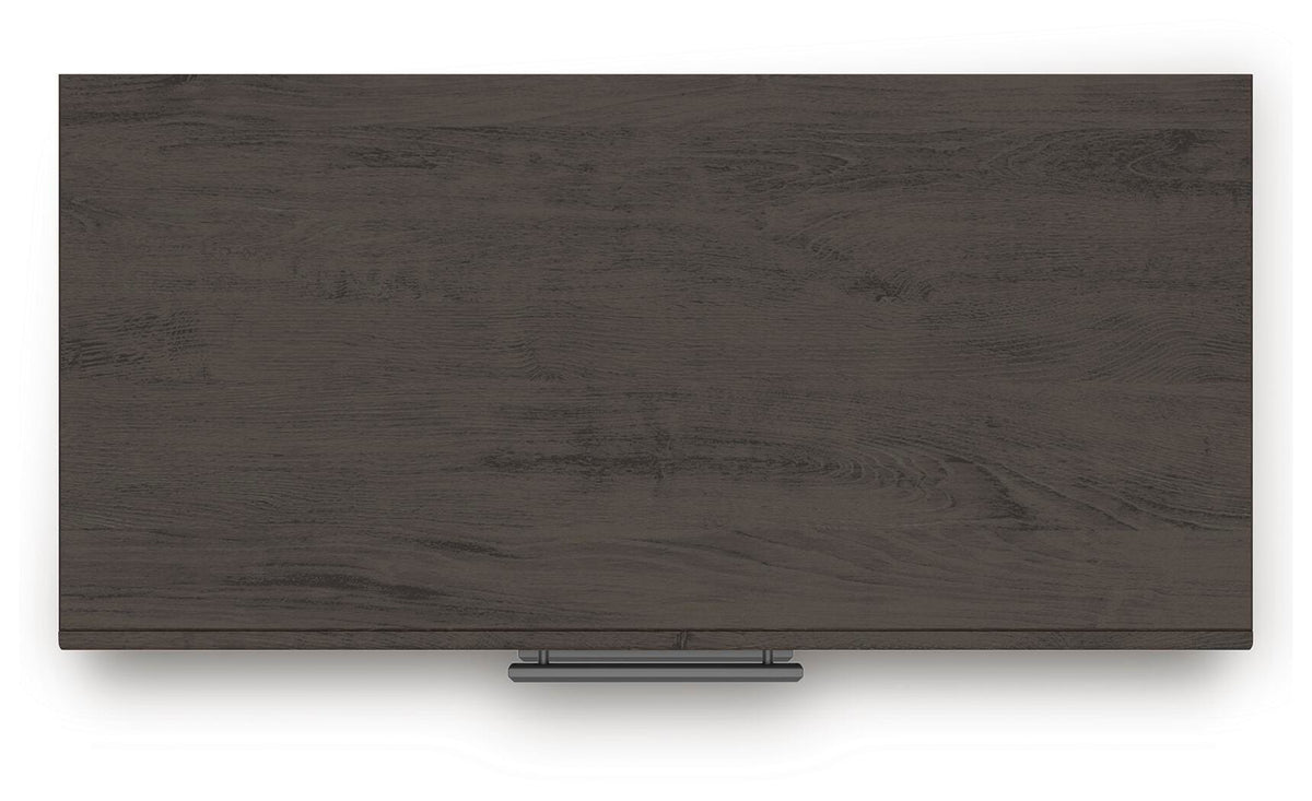 Prendonea Chest of Drawers in Charcoal, top view
