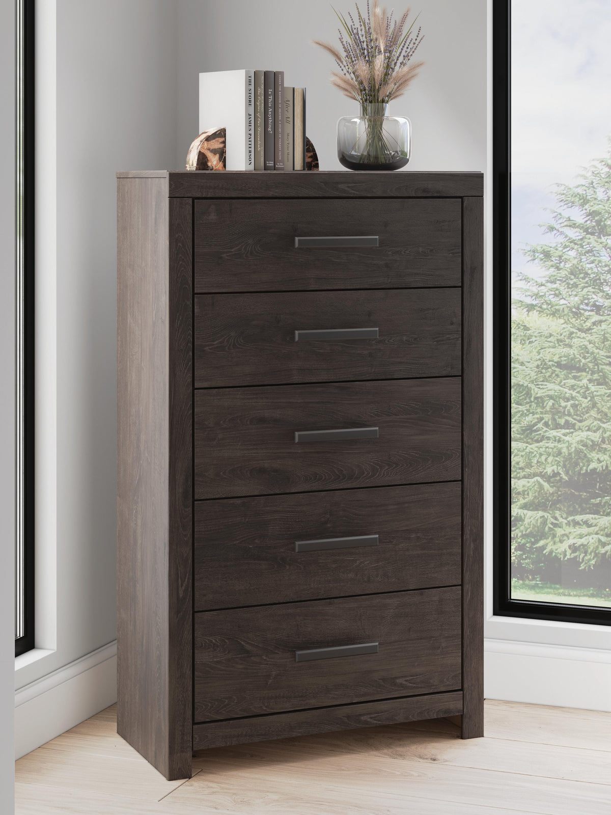 Prendonea Chest of Drawers in Charcoal, alternate view 3