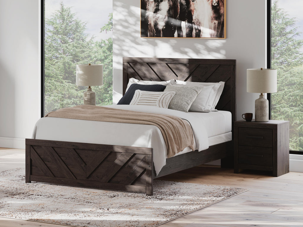Prendonea Queen Panel Bed in Charcoal, alternate view 2