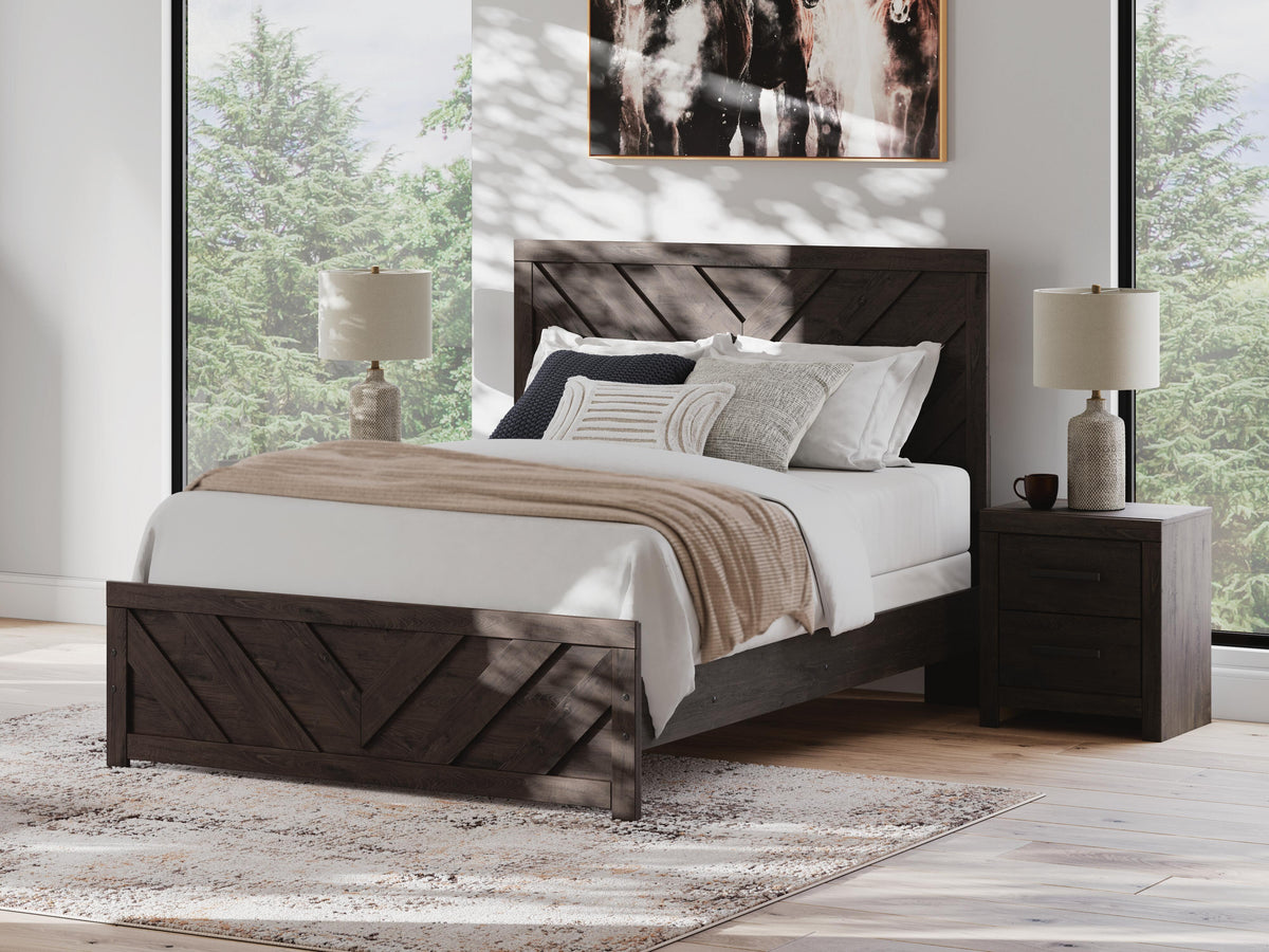 Prendonea Queen Panel Bed in Charcoal, alternate view 2