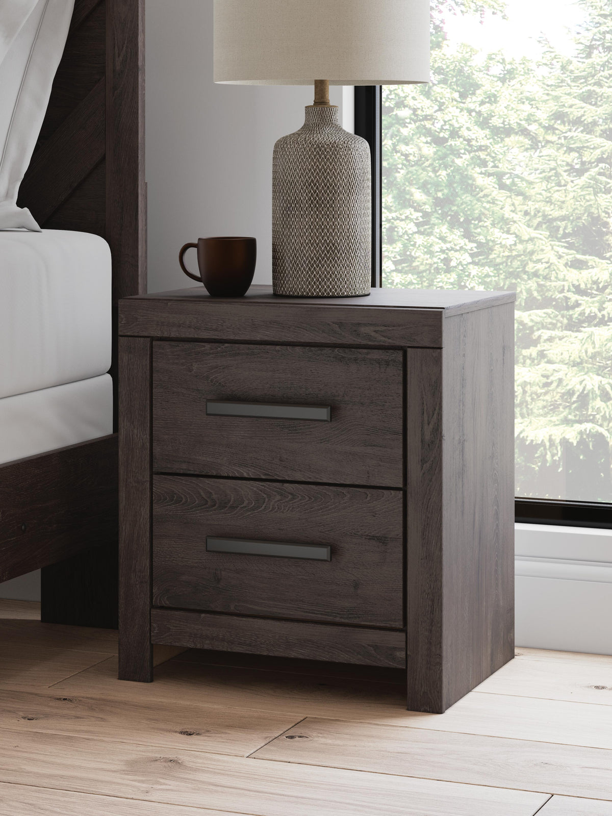 Prendonea Nightstand in Charcoal, alternate view 3