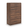 Fortlorn Chest of Drawers in Walnut Brown, angle view