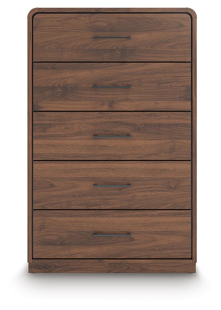 Fortlorn Chest of Drawers in Walnut Brown, front view