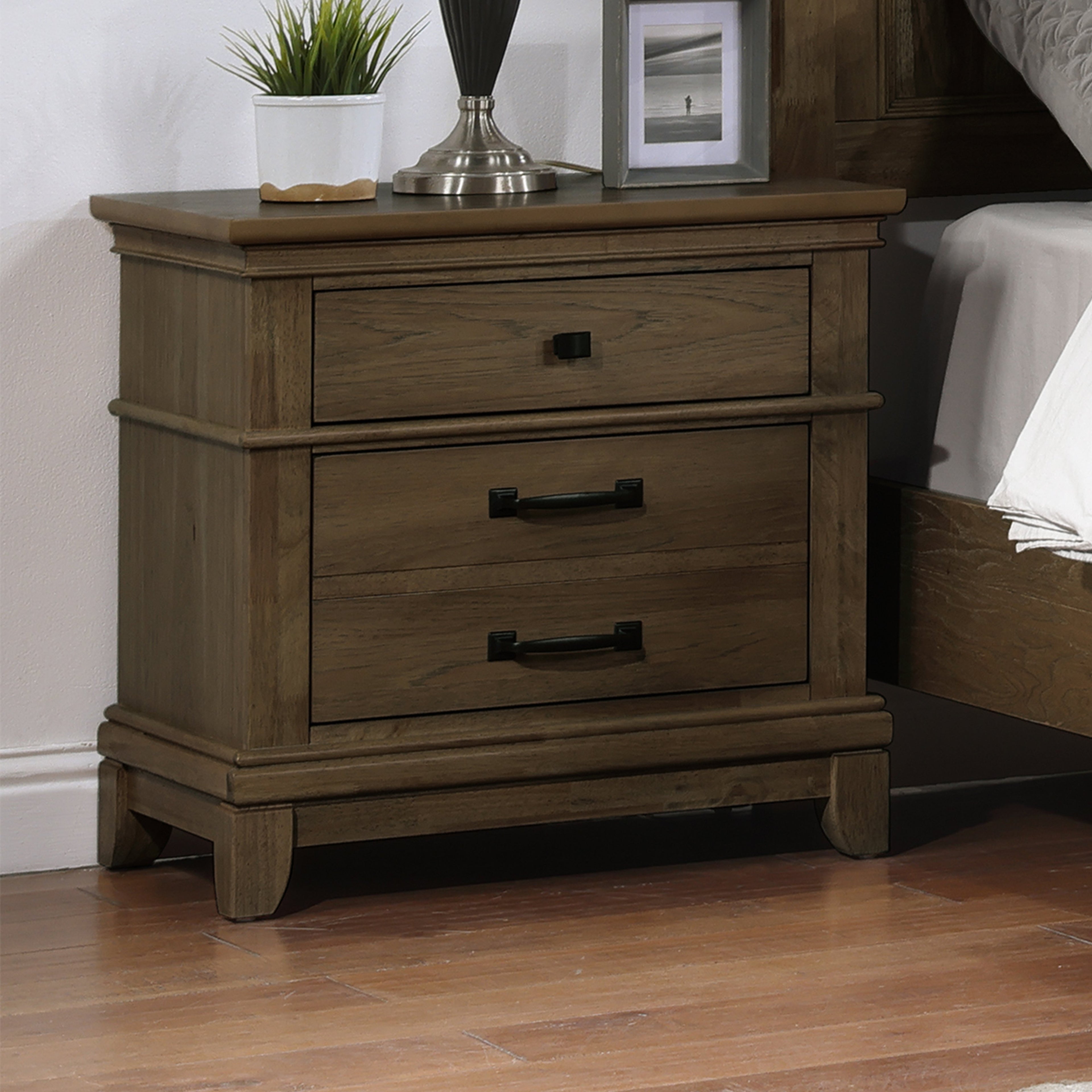 Sunstone Nightstand-Walnut