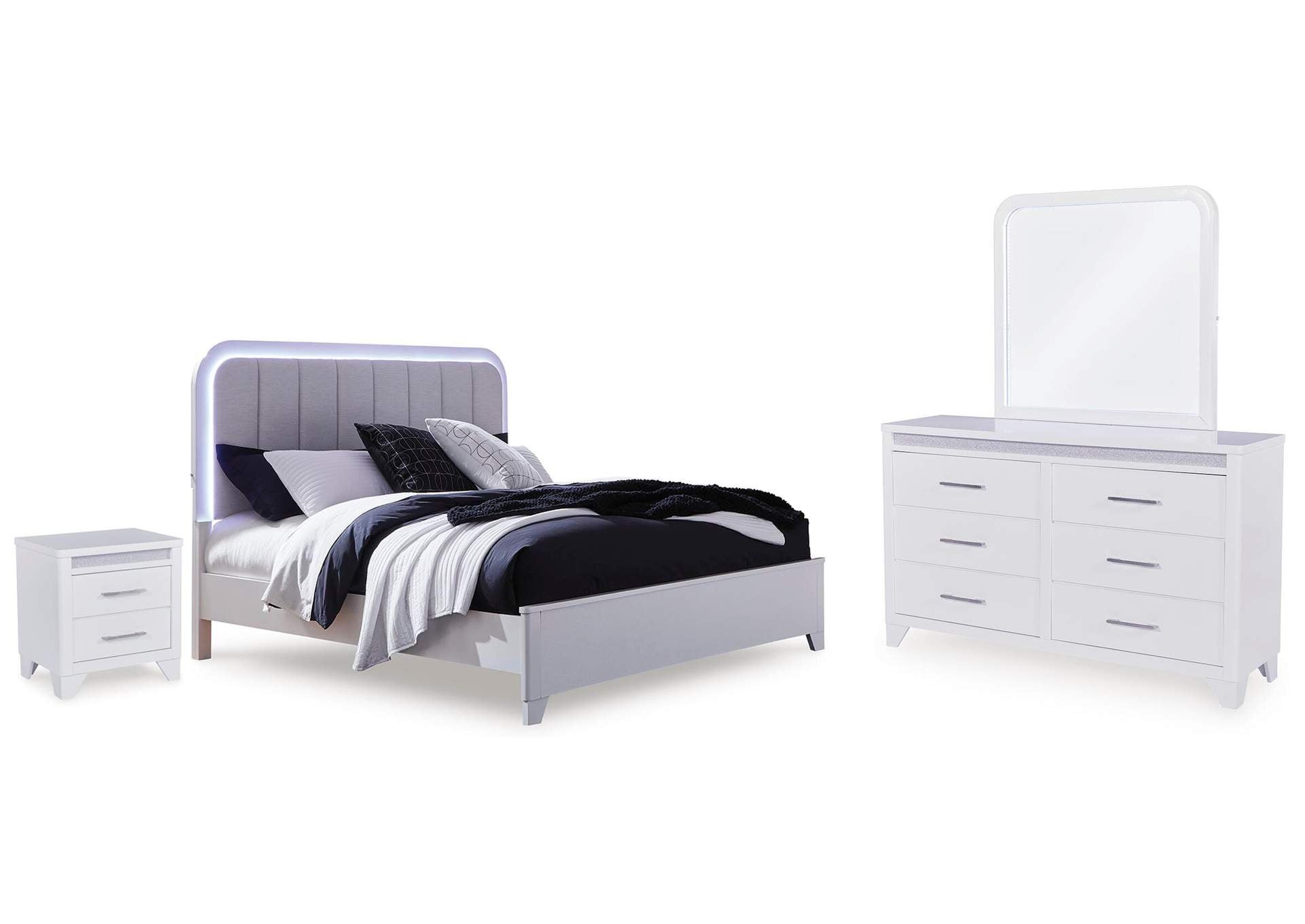 Jarlee Queen Upholstered Panel Bed