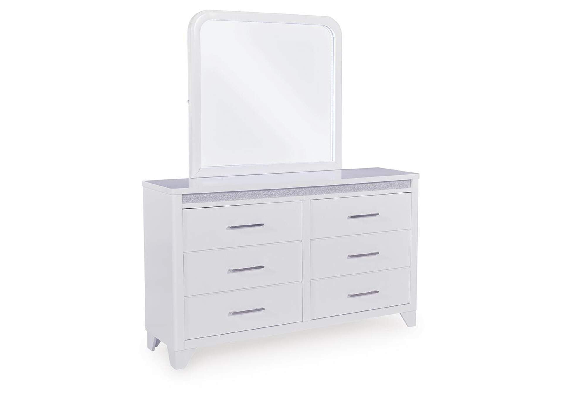 Jarlee Queen Upholstered Panel Bed angled view