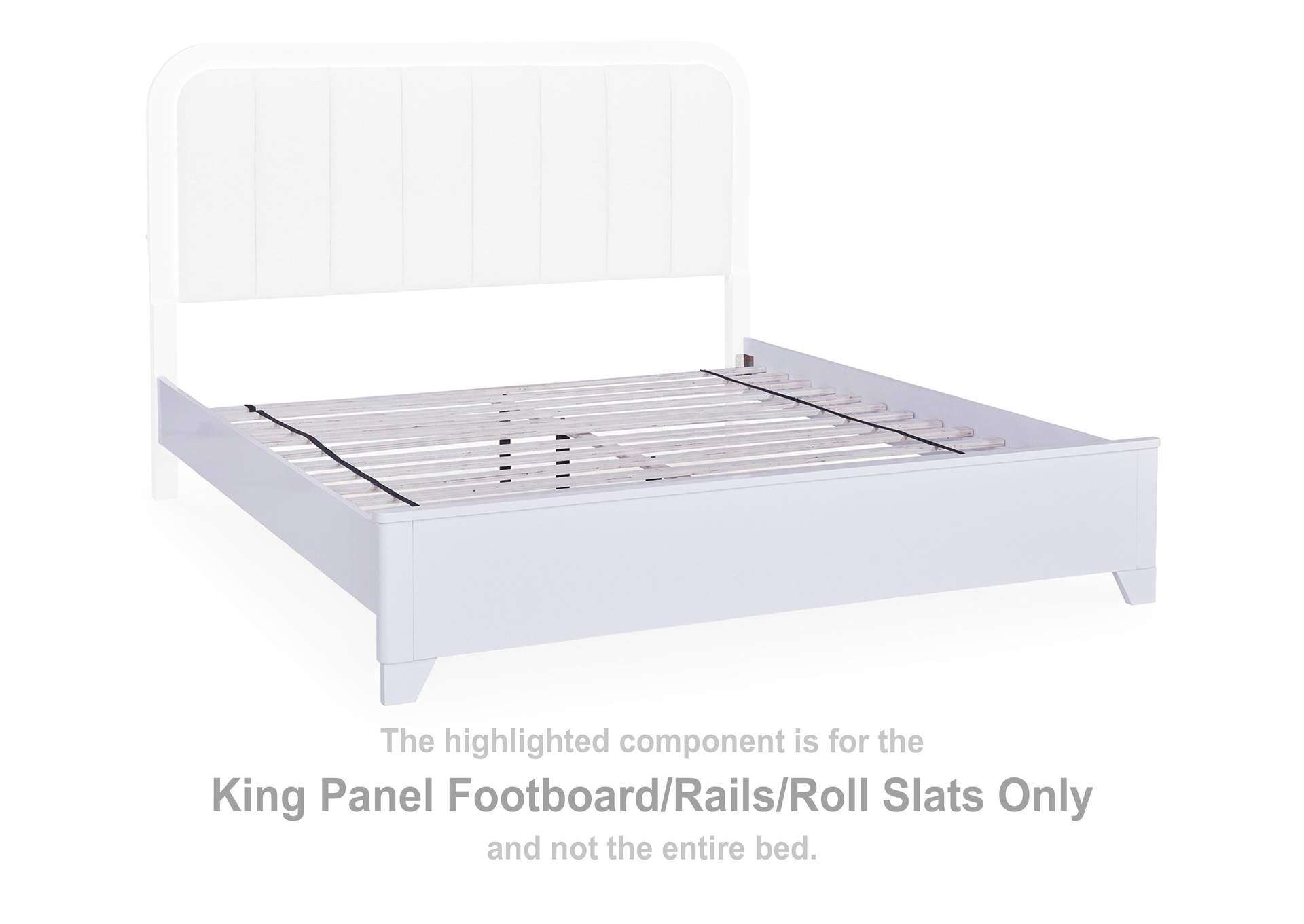 Jarlee King Upholstered Panel Bed