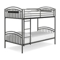 Lanceburg Twin over Twin Bunk Bed with Ladder in Gray, angle view